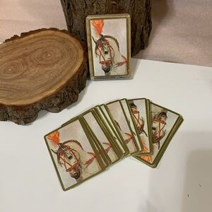 Vintage Playing Cards Horse Head
